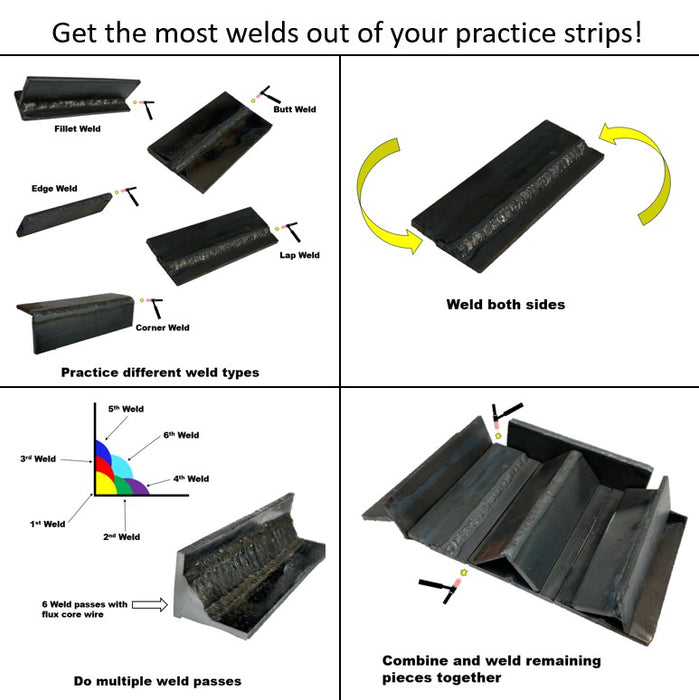 Welding Practice Metal Strips